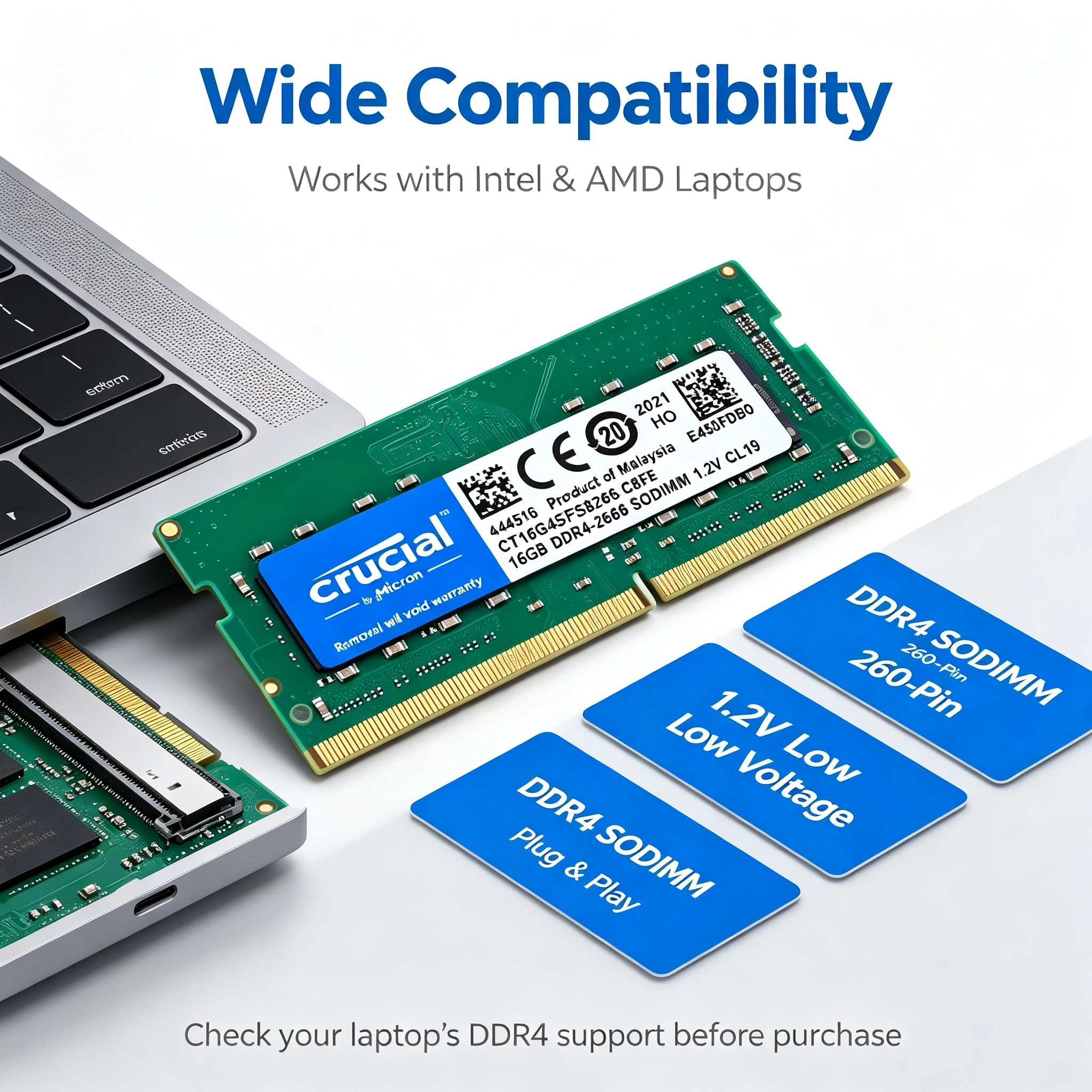 Crucial DDR4 Laptop RAM SODIMM - Ddr4 3200 16Gb recension och pris