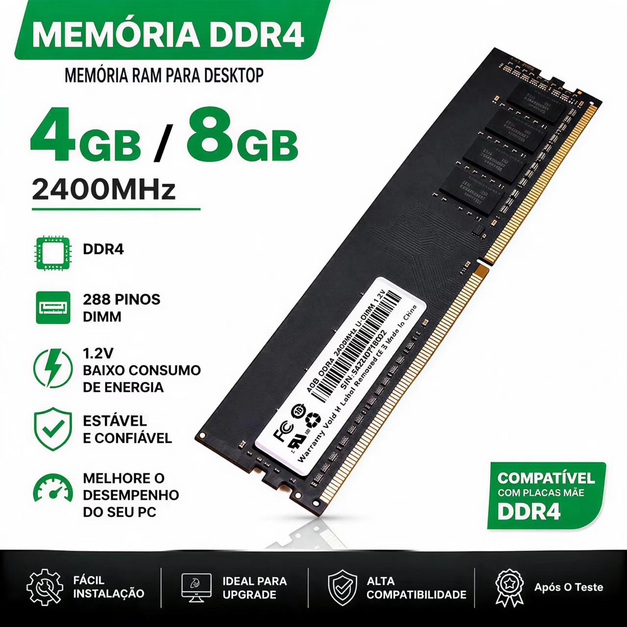 DDR4 RAM 4GB 8GB 2400MHz Deskt - Ddr4 3200 16Gb recension och pris