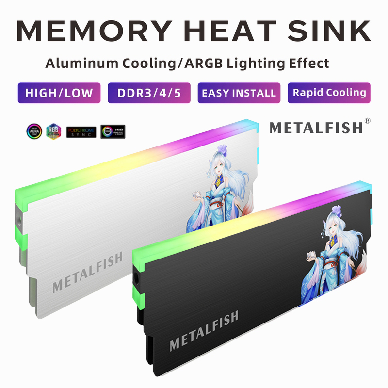 METALFISH DRAM Heatsink 5V-3PI - Ddr3 8Gb recension och pris